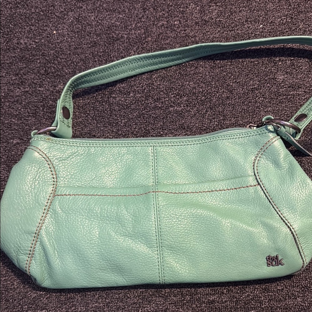The Sak Green Leather Shoulder Bag